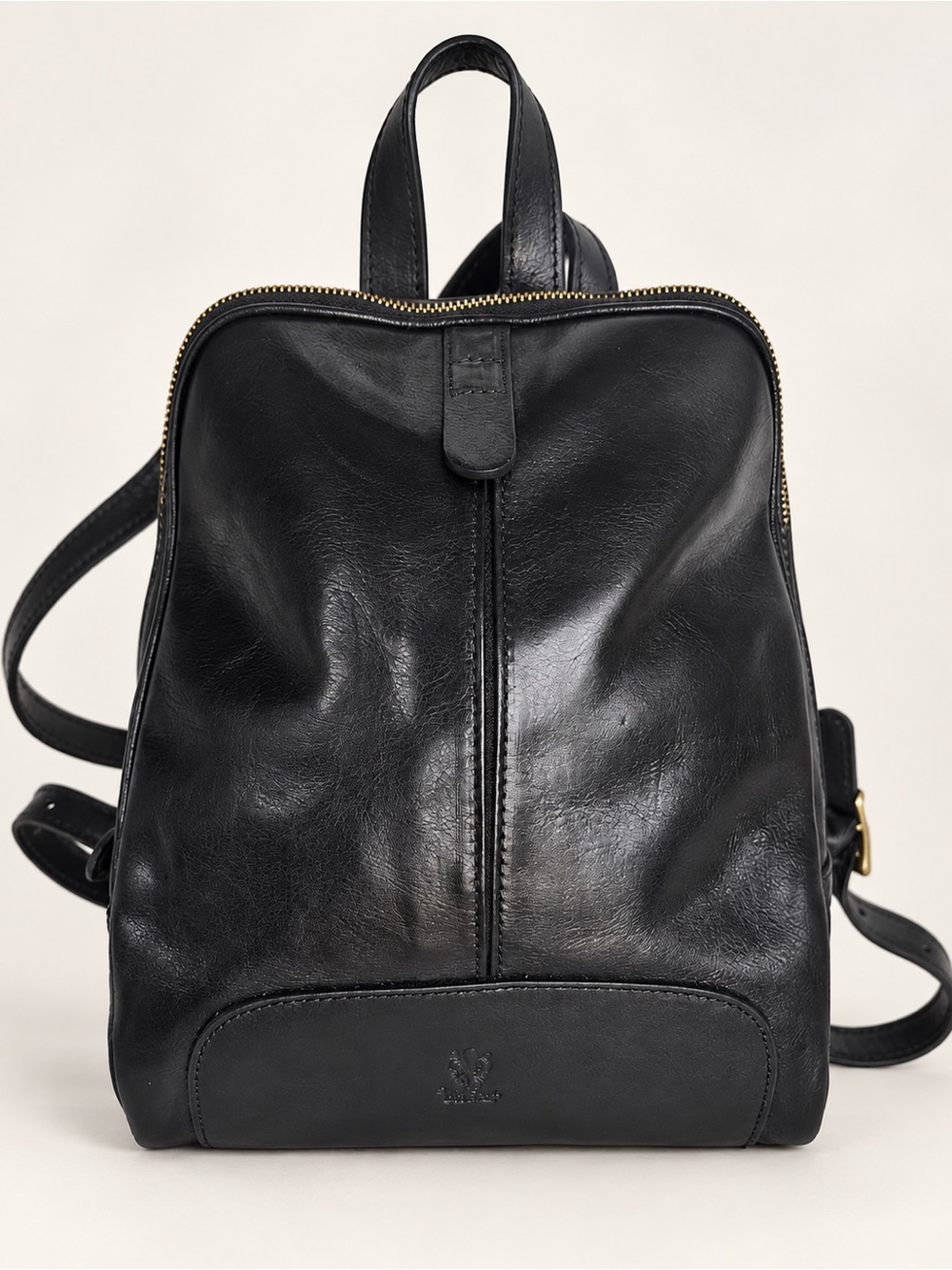 Italian Leather Vera Pelle Backpack | Black | New Without Tags